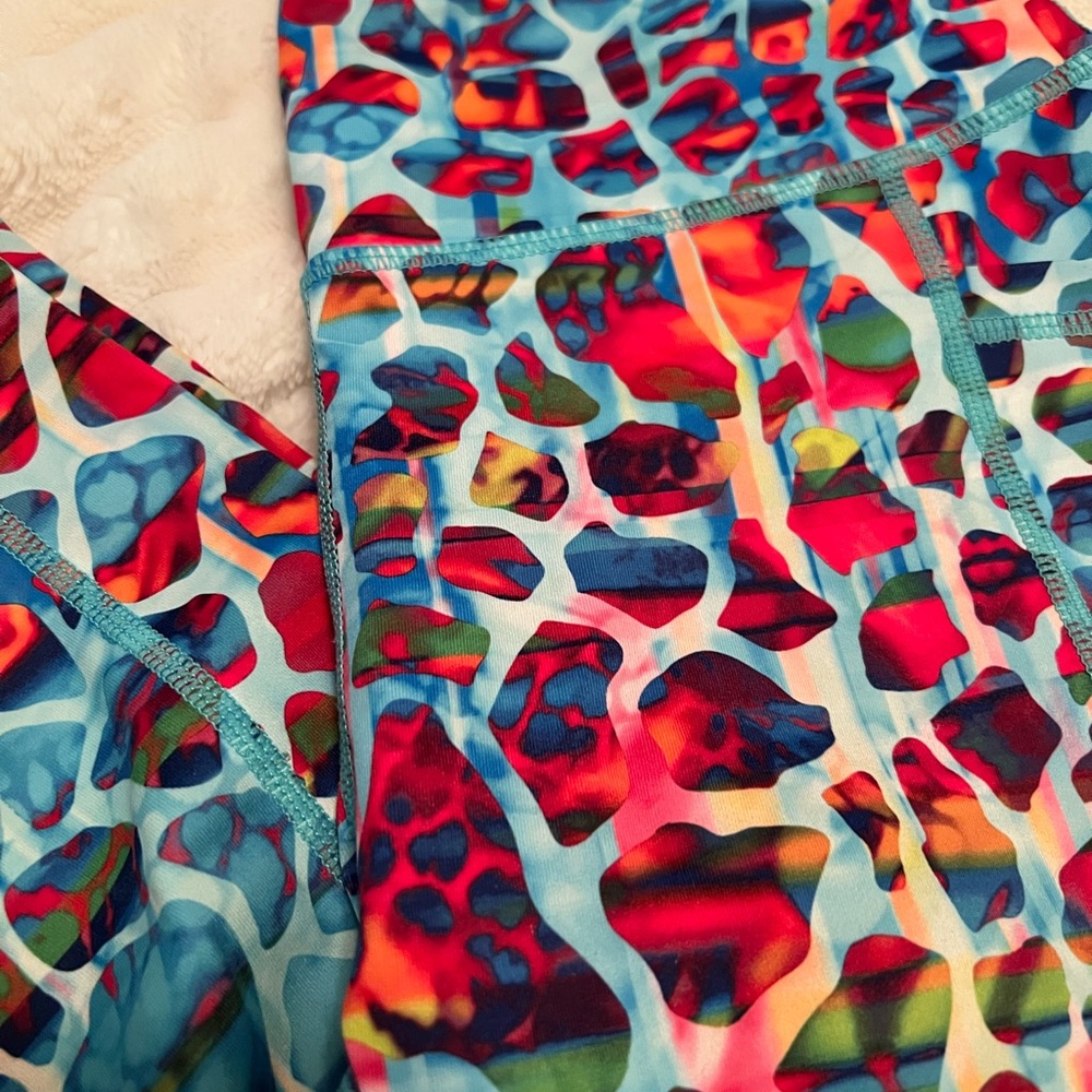 Constantly Varied Gear Multicolor Leopard Print Leggings (Fits 0-4) - Picture 2 of 3